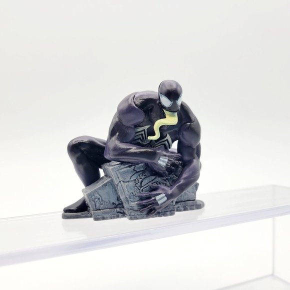 Disney Marvel Venom PVC Figure on Stone Base Superhero Cake Topper - Picture 1 of 6